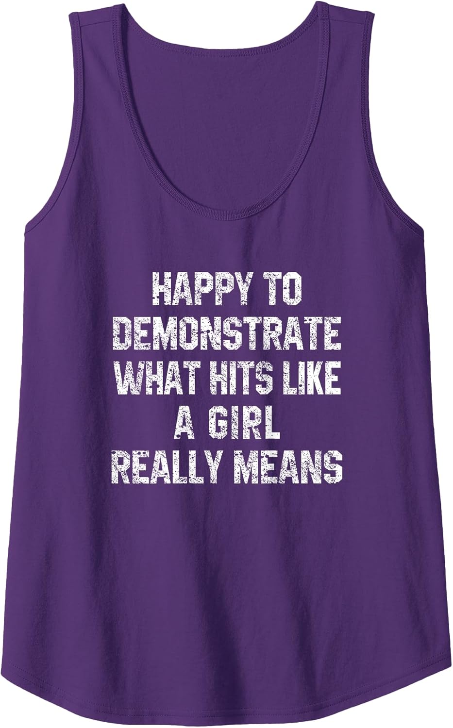 Funny Workout Quote What Hits Like A Girl Sarcastic Gym Gift Tank Top