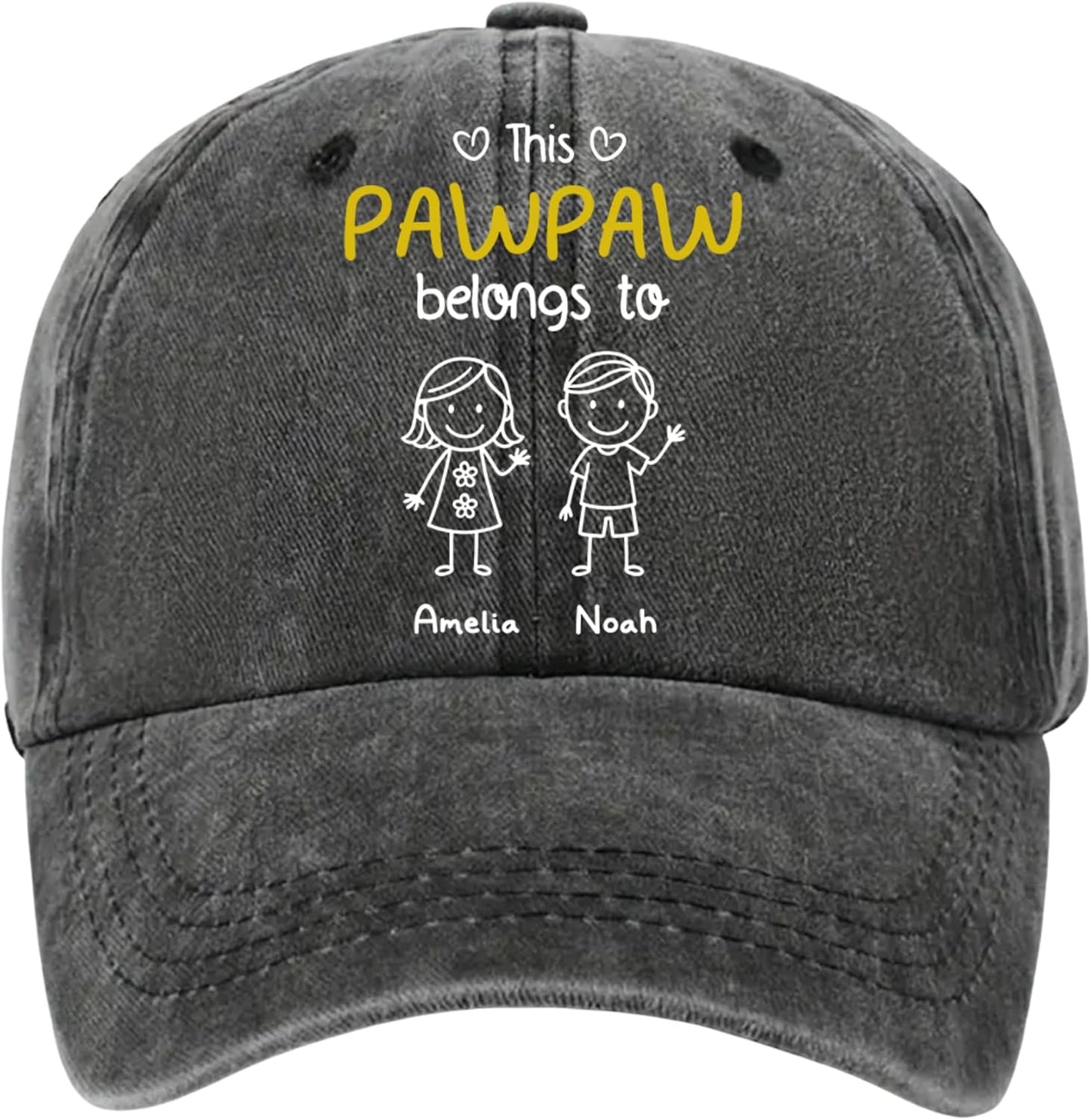 Grandpa Personalized Denim Cap – Custom Hat for Men, Grandpa Birthday Gift, Dad Hat, Father’s Day Present