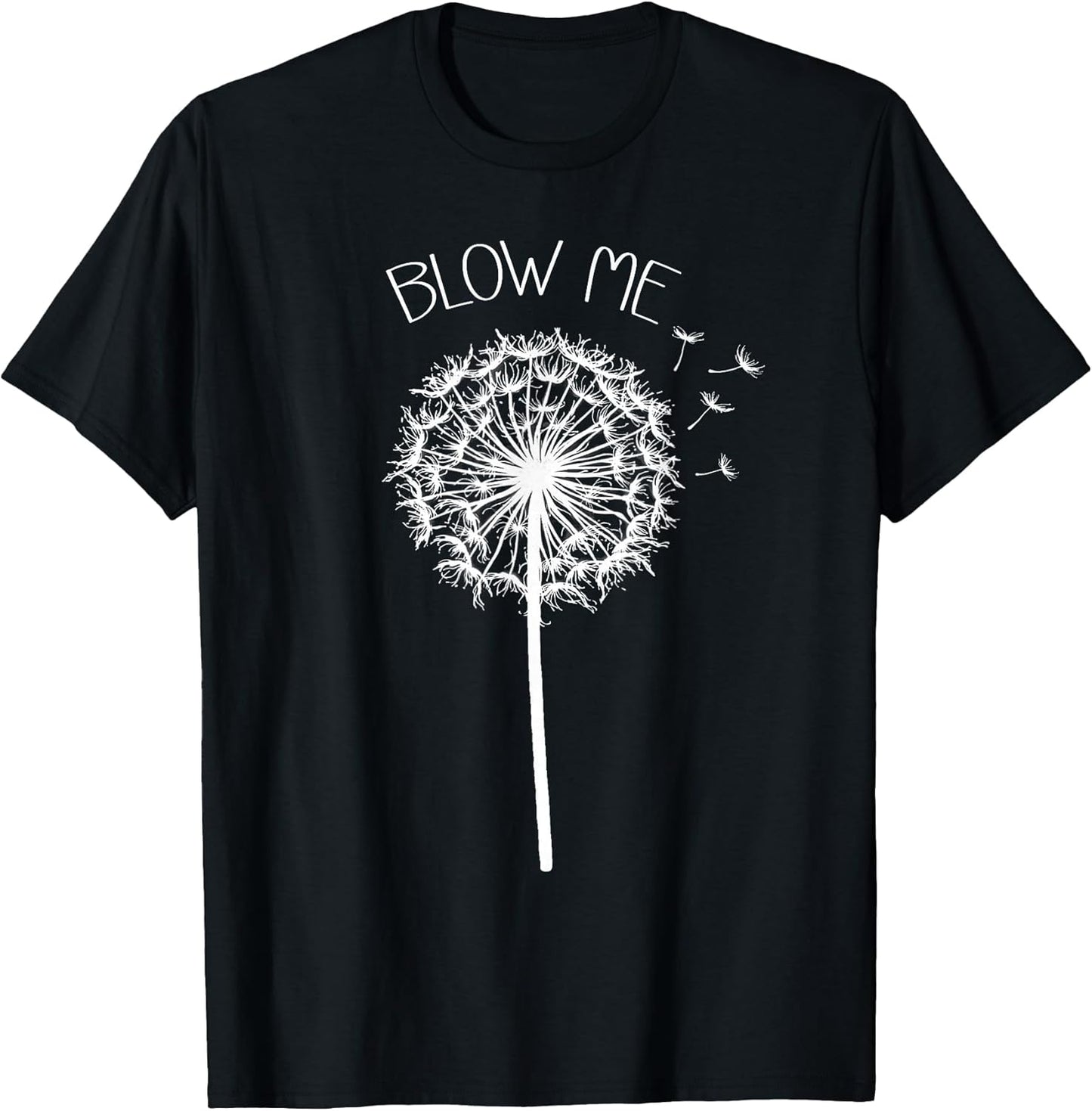 Retro Vintage Blow Me Dandelion Funny Minimalist Graphic T-Shirt