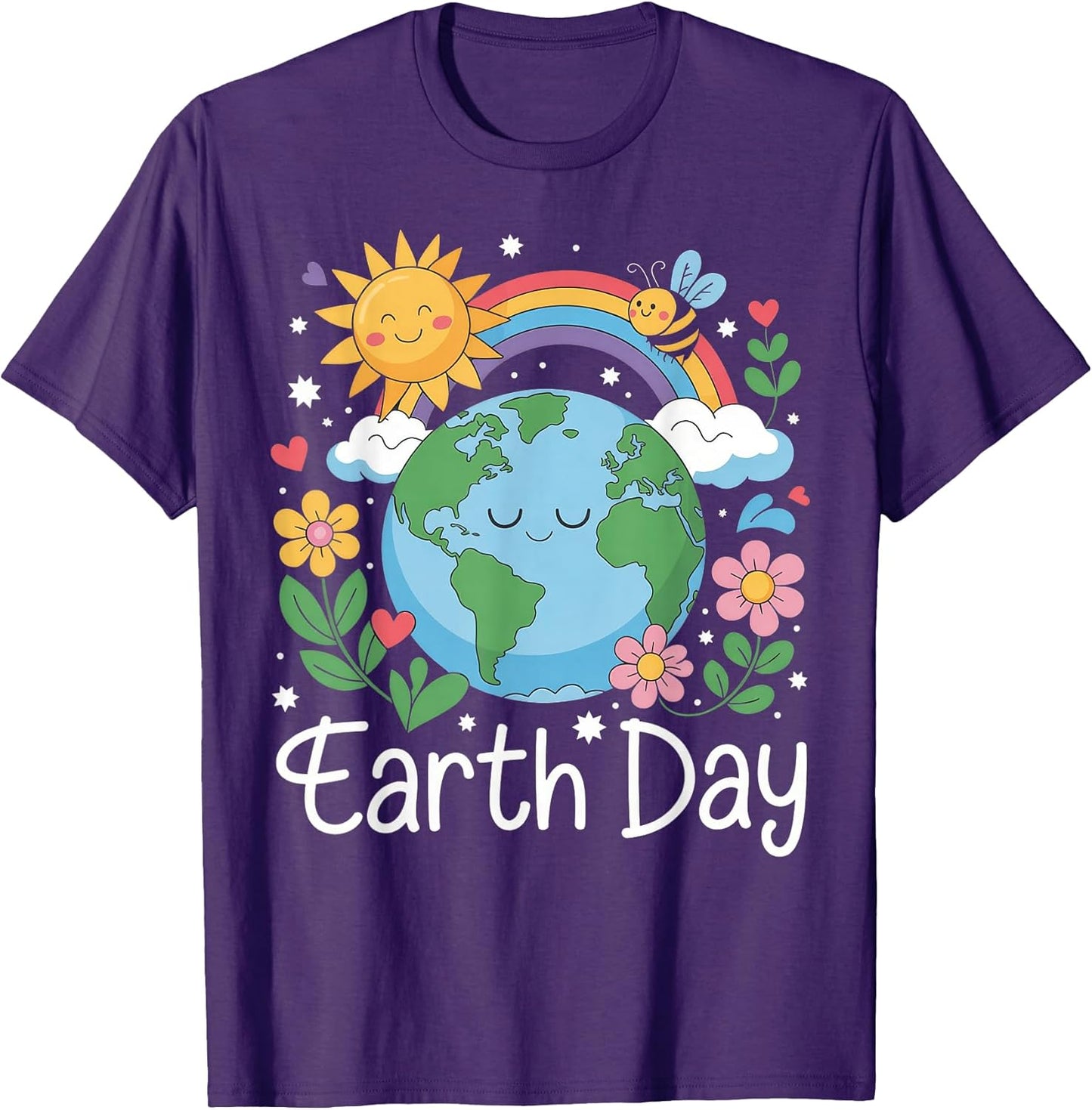 Earth Day Shirt Kids and Women Planet Smile T-Shirt