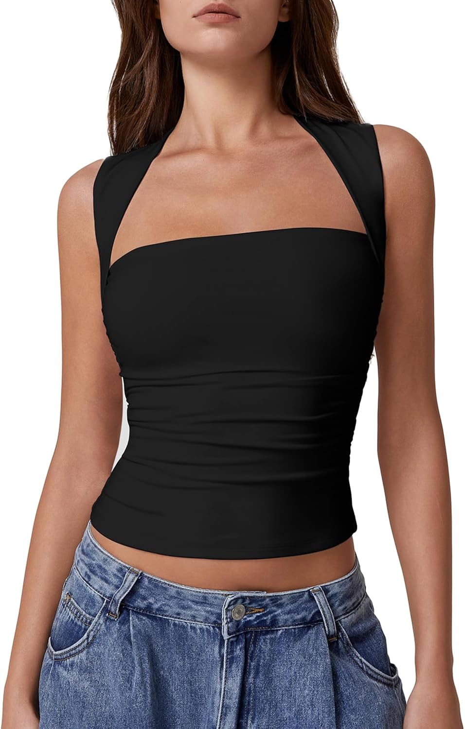 Women's Square Neck Slim Fit Tank Top