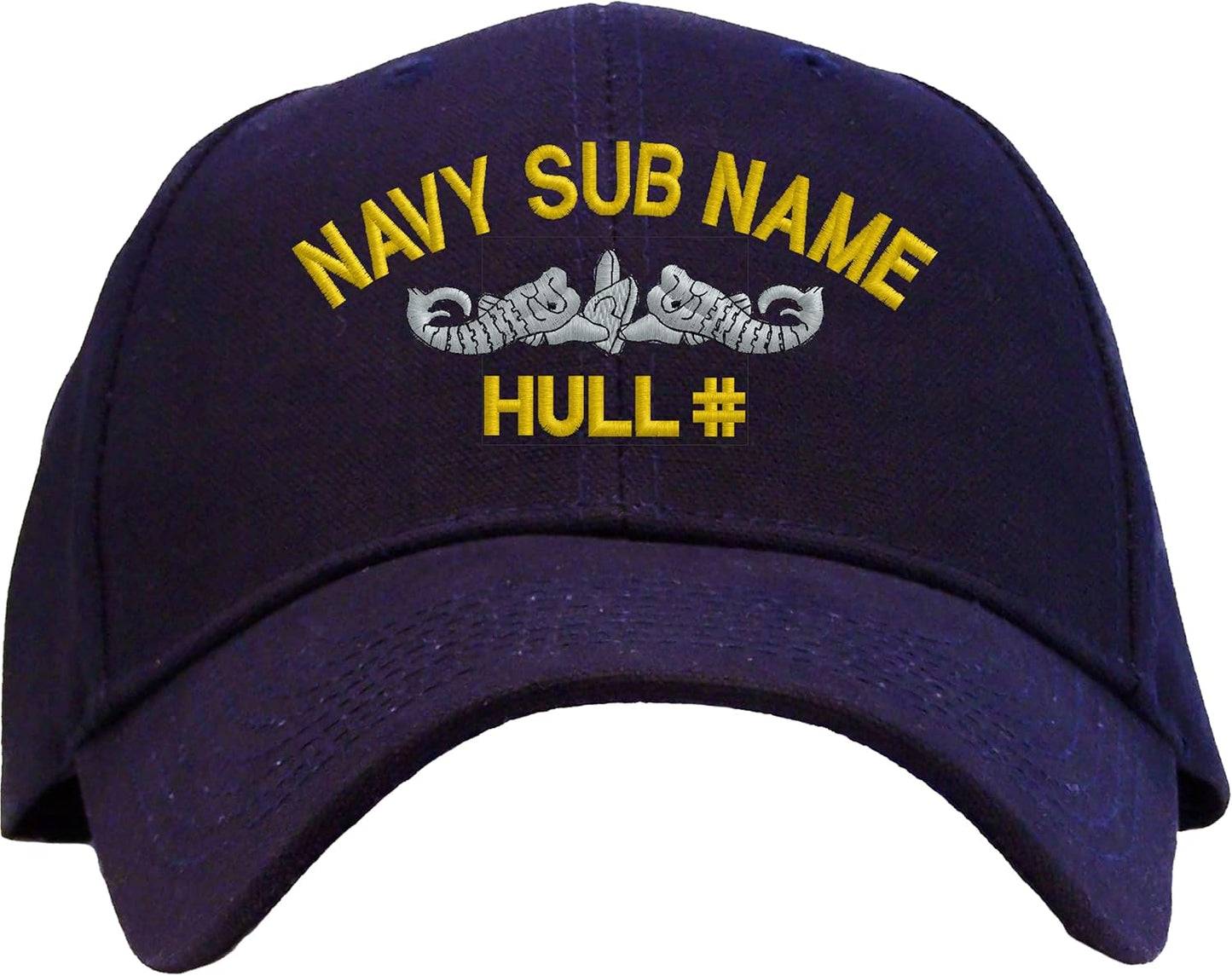 US Navy Submarine with Name of Your Choice Personalized Embroidered Baseball Cap Customized
