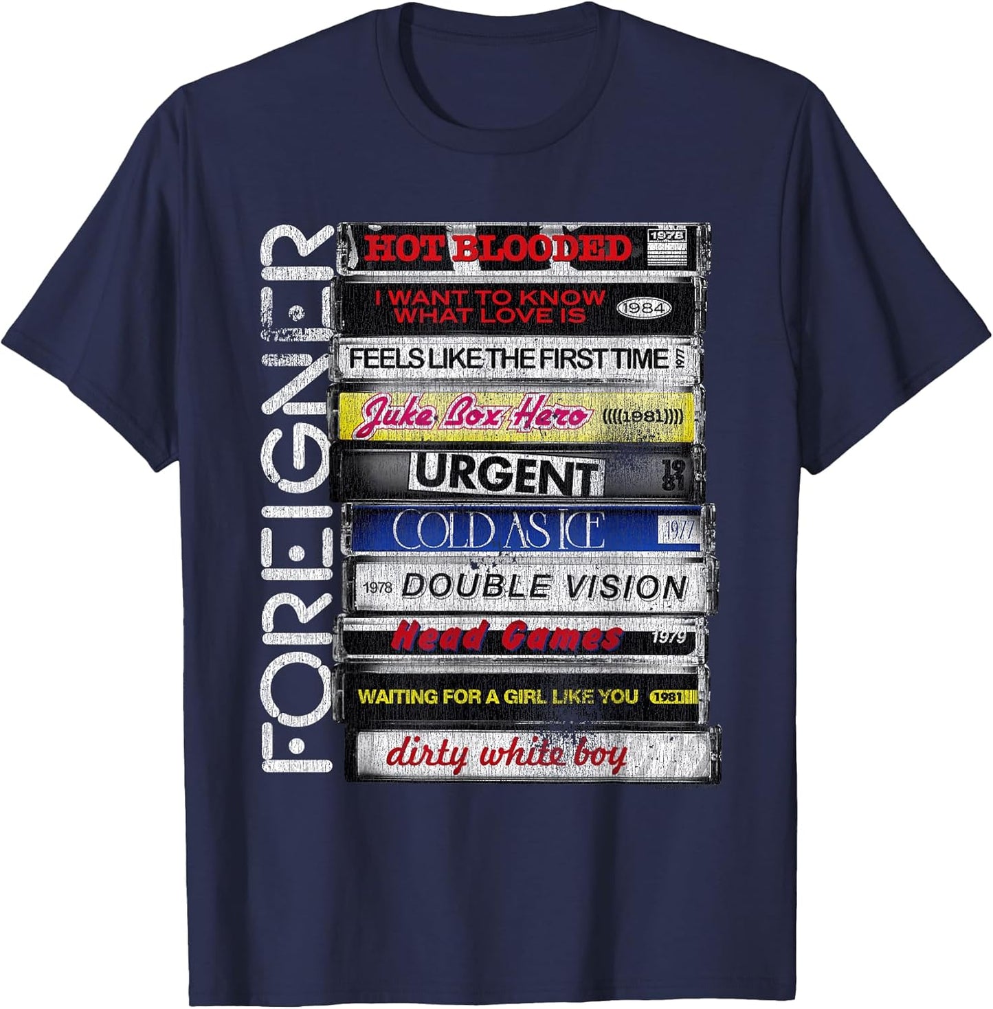Classic Hit Songs 80s Rock Band T-Shirt