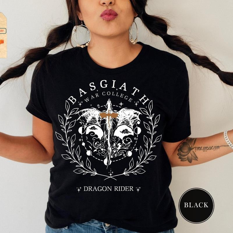 Basgiath War College Book Shirt, Dragon Rider Shirt, Fantasy Bookish Shirt, Book Lover Shirt, Bookworm Shirt, Book Shirt