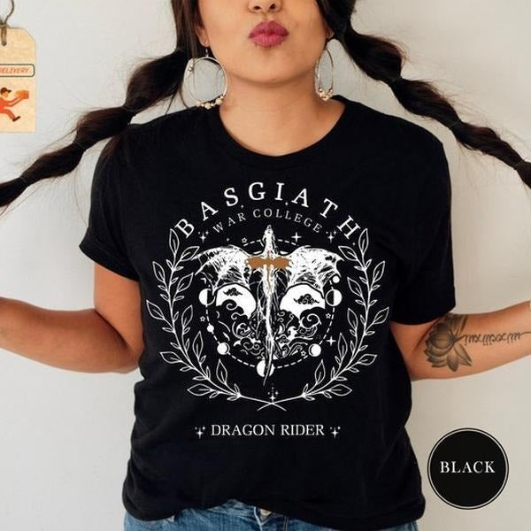 Basgiath War College Book Shirt, Dragon Rider Shirts, Fantasy Bookish T-Shirt, Book Lover Tee, Bookworm Shirt, Book Shirts, For Men, For Women