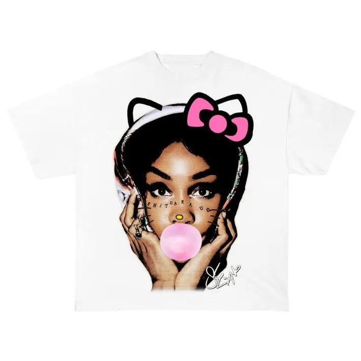 Big Face SZZA Kitty Bubble Gum Graphics