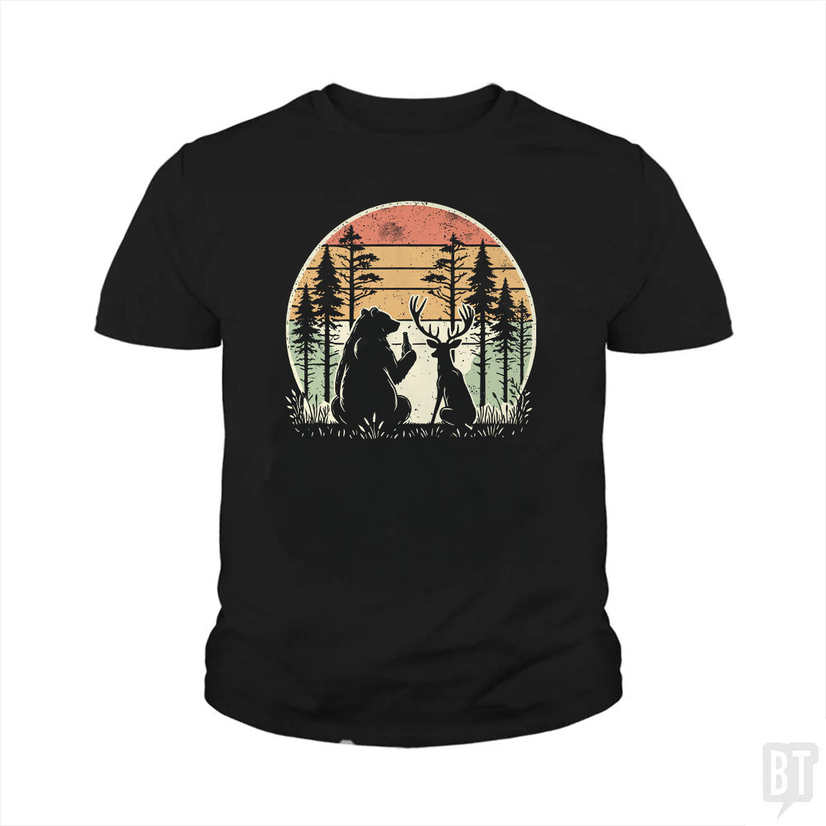 Bear And Deer Share A Beer Kids Shirt