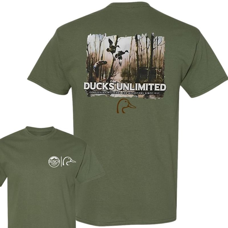 Busch Light Ducks Unlimited T-Shirt DRG, Double Sides T-Shirt DRG, For Men, For Women wompwompmrcomershirtstyle{n002}2