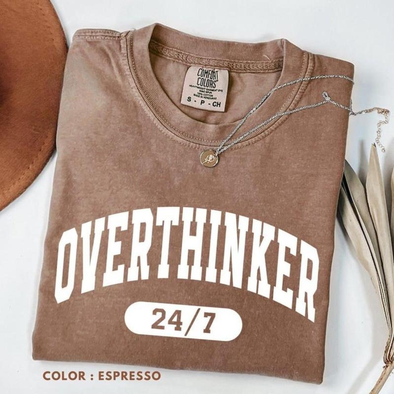 Comfort Colors Overthinker Shirt, Funny Overthinking Shirt, Anxiety Awareness Tee, Mental Health Shirt