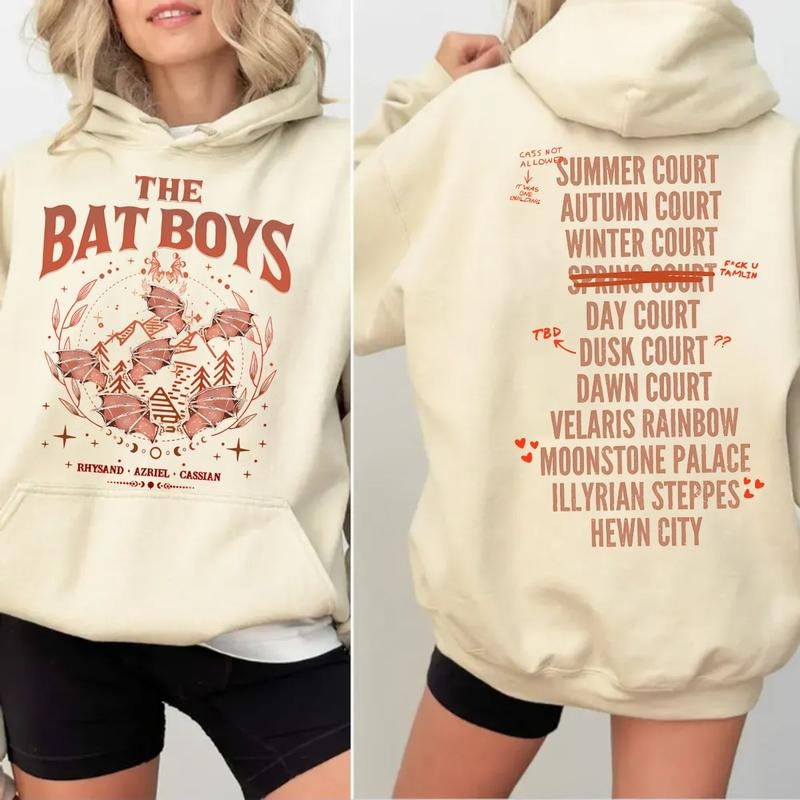 Funny Court Bat Boys Acotar Tshirt Sweatshirt Hoodie, Bat Boys Wings, Bat Boys Shirt, Acotar Merch Shirt, Book Lover Shirt, Book Fandom Pullover Tee
