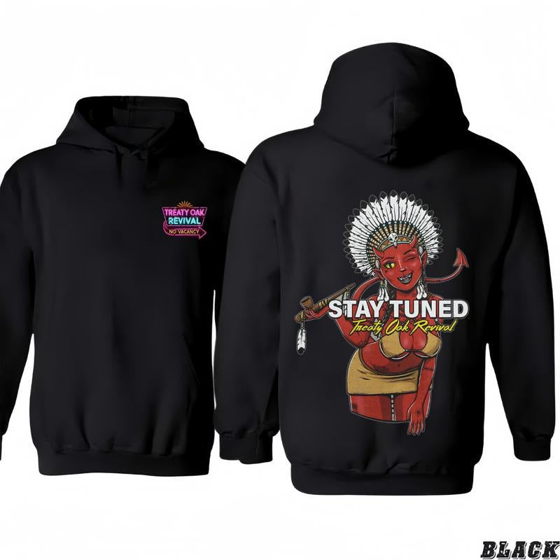 Treaty Oak Revival T-shirt/Hoodie - Unisex Artistic Character 2 Side T-shirt/Hoodie Vintage for Men and Women, Unisex Vintage Crewneck