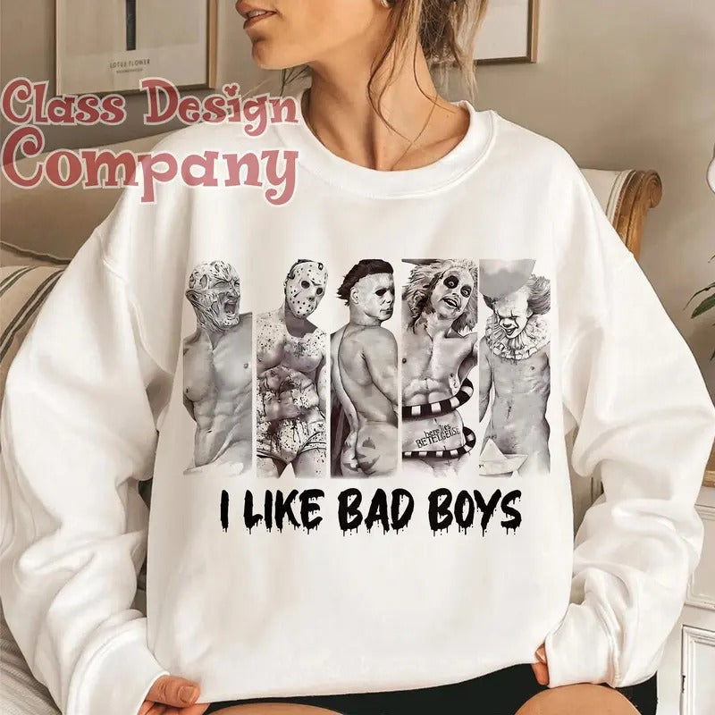 Horror Movie Characters Sweatshirt, Halloween Shirt, Horror Movie Sweatshirt, Halloween T-shirt