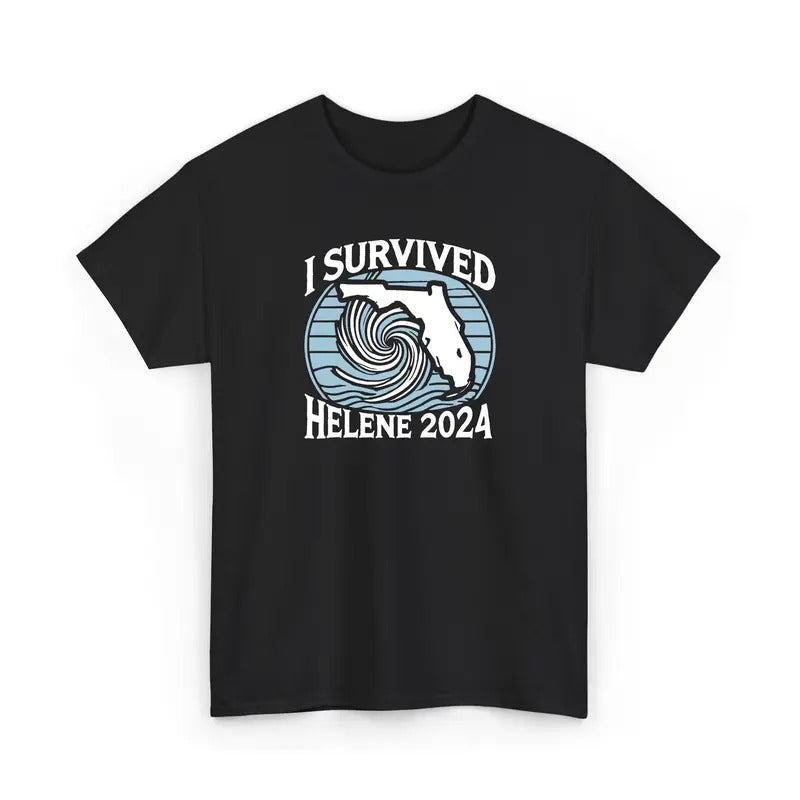 I Survived Helene 2024 T-Shirt, Funny Hurricane Survivor Shirt, Florida Hurricane Tee, Weather Event T-Shirt, Helene 2024 Shirt
