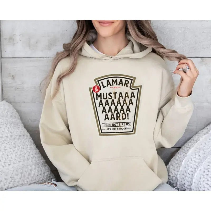 Kendrick Lamar Mustard Tee, Tv Off Lyrics T Shirt, Lamar Rap God Sweatshirt, Kendrick Fan Merch, Unisex Sweater Pullover Tee