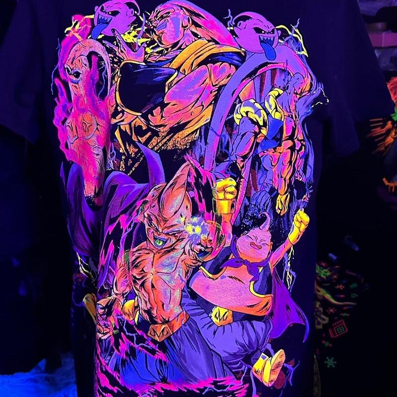 Majin boo en todas sus fases t-shirt Casual Black
