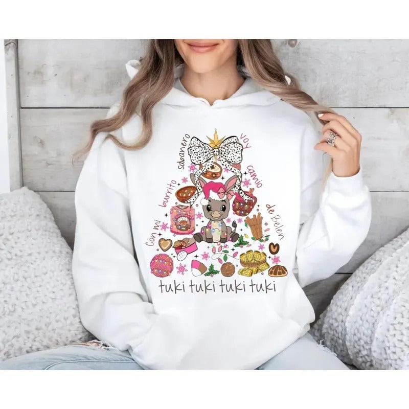 Mexican Holiday Shirt for Festive Vibes, Cozy Unisex Hoodie with Christmas Spirit, Perfect for Celebrating Latin Traditions and Family Gatherings