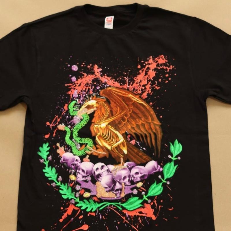Mexican shirt Casual T-shirts Cotton Shortsleeve Man Top