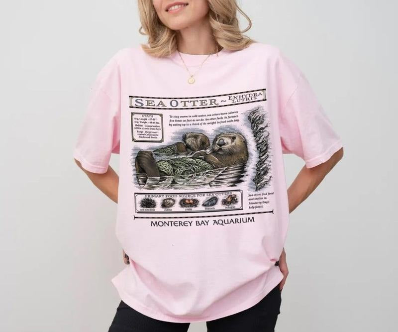 Monterey Bay Aquarium Otter Shirt, Sweatshirt, Hoodie - Daily Wear Hot Hit Casual Graphic Design
