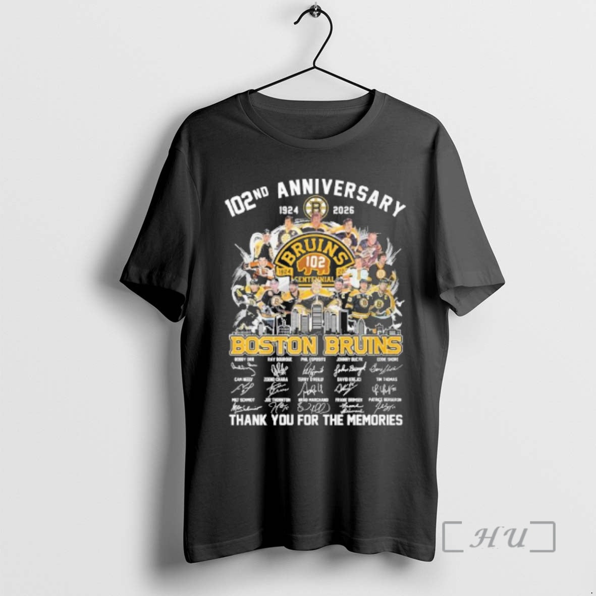 Officials 102nd Anniversary 1924 2026 Boston Bruins Team Hockey Signatures