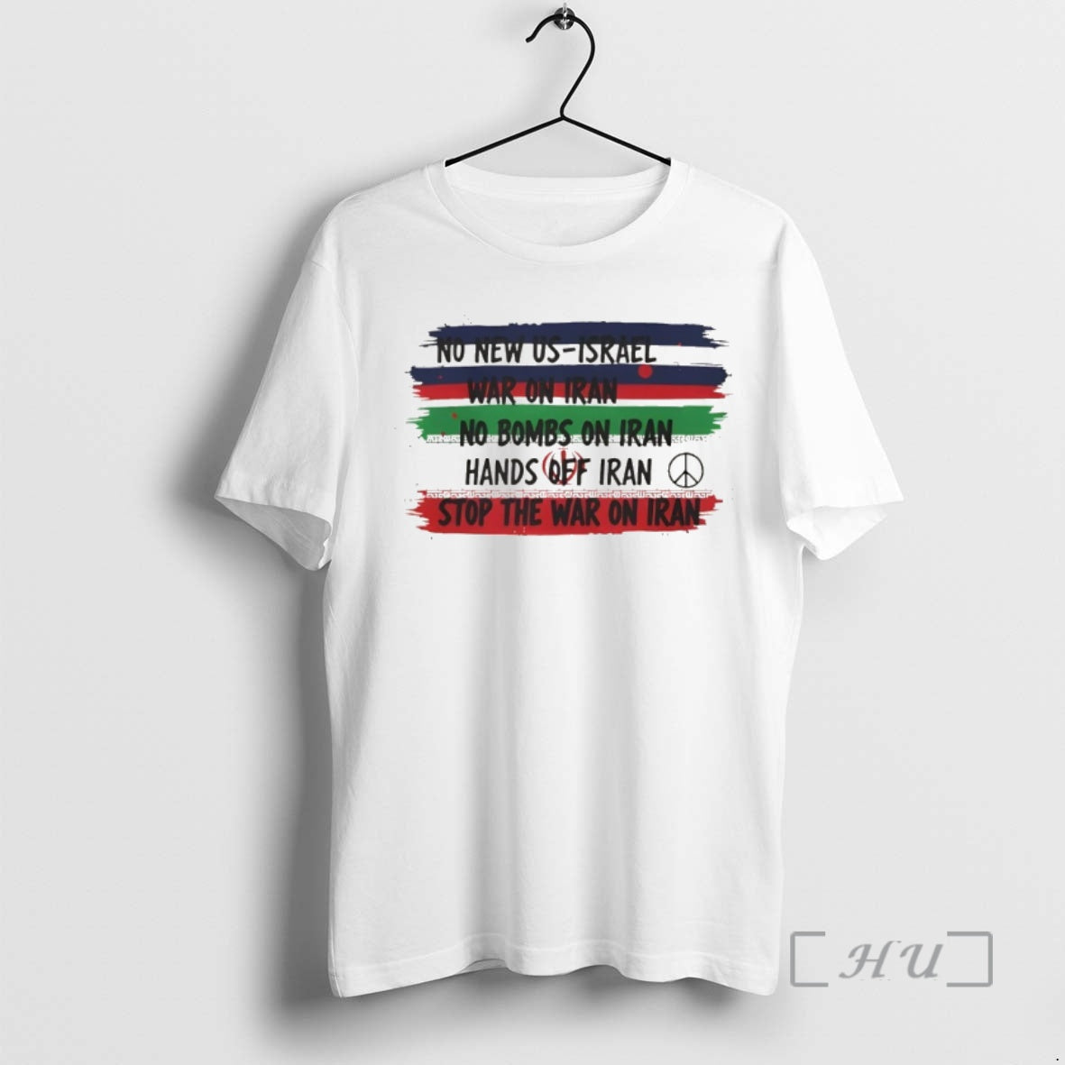 Officials No New Us Israel Protest Hands Off Iran Stop The War Premium T Shirts
