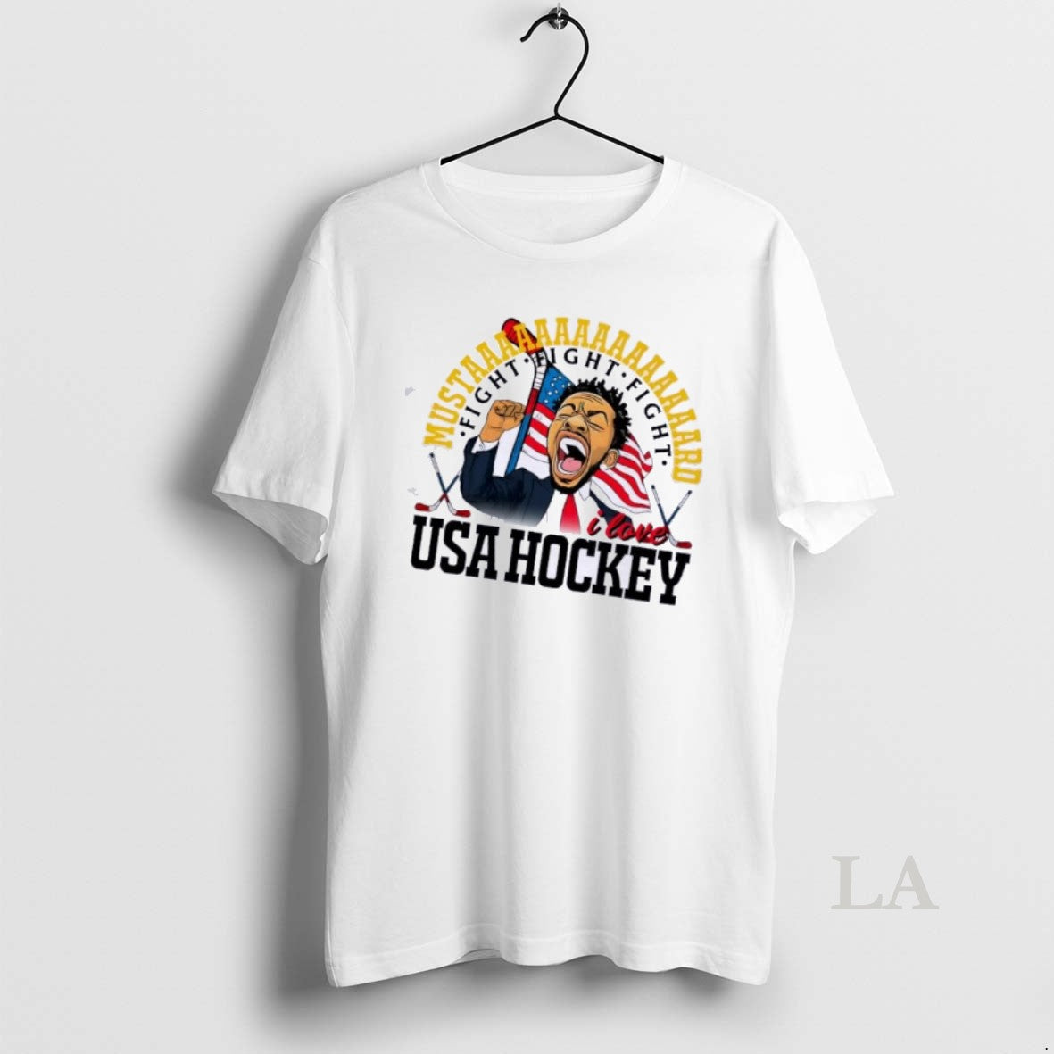 Original Kendrick Lamar Mustard Fight Fight Fight I Love Usa Hockey