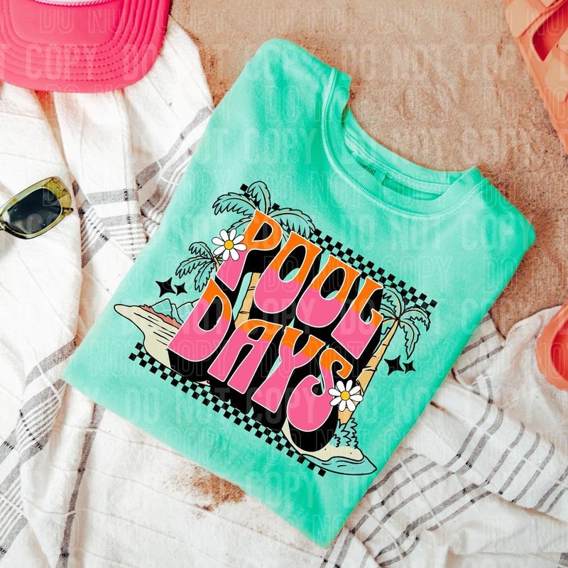 Pool Days DTF Transfers - THIS IS NOT A SHIRT