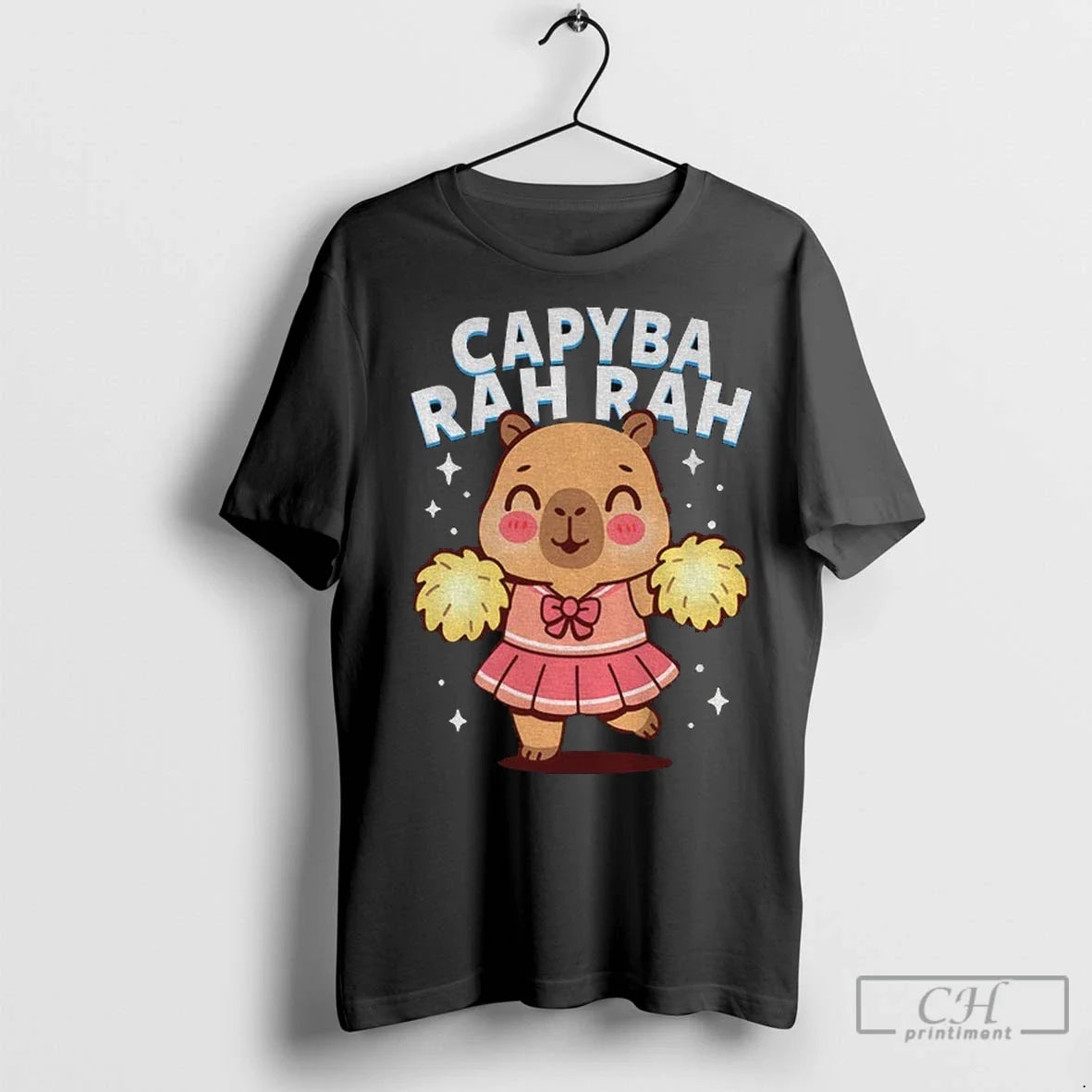 Premium Capybara Cheerleader Capyba Rah Rah Meme