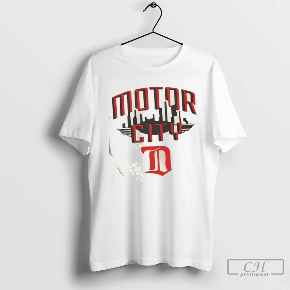 Premium Motor City Detroit Red Wings Skyline