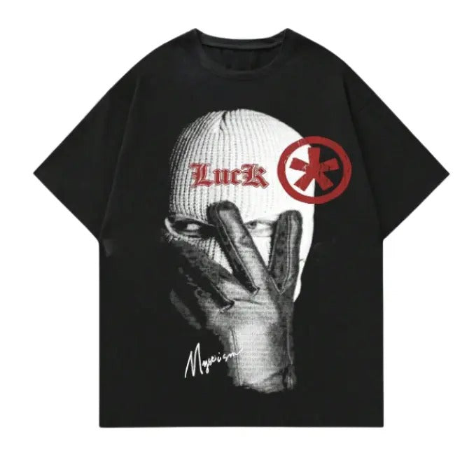 ROMWE Street Life Men's Short Sleeve T-Shirt With Portrait Print, Suitable For Daily Wear In Spring And Summer, School Tropical Cotton Menswear Top