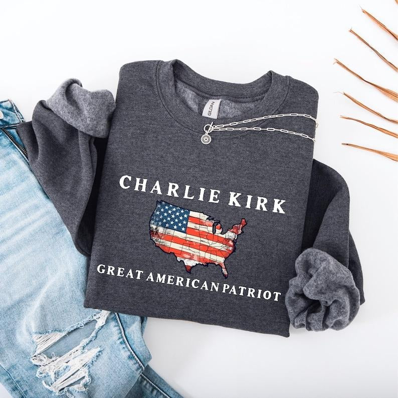 Rest in Peace Charlie Kirk Sweatshirt, Patriotic Charlie Kirk Sweater, Faith-Based Unisex Tee, Political Awareness Top