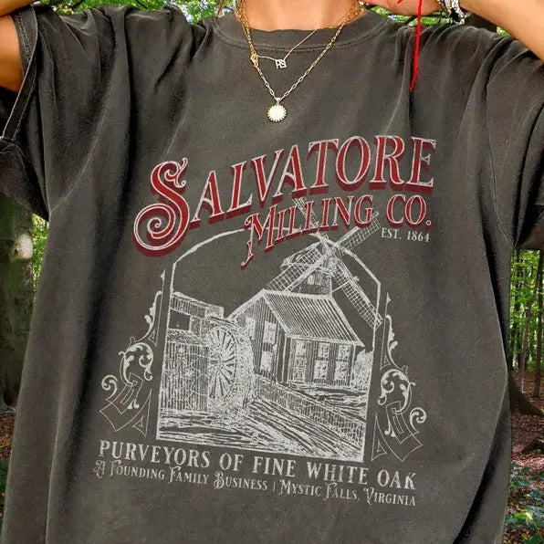Salvatore Comfort Colots Shirt, Mystic Falls shirt, Stefan Damon, Elena, Vampire, Hello Brother Tee, TVD Fan Gift, 2000s TV Tshirt Streetwear Cotton Fabric
