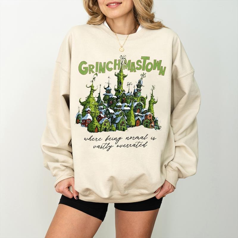 Small Town Grinnchmas Sweatshirt, Merry Griinchmas Shirt, Funny Christmas Shirt, Christmas Family Party Tee