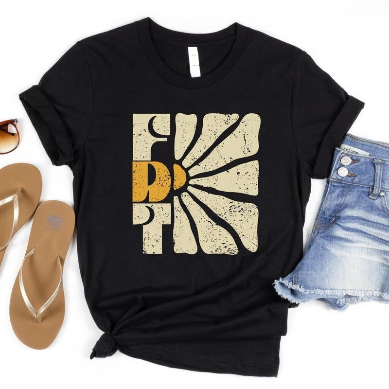 Subtle FTD Flower T-Shirt, Anti Trummp Shirt, Democrat Shirt, Progressive Liberal Flower Tee, Liberal Shirt JR98Z