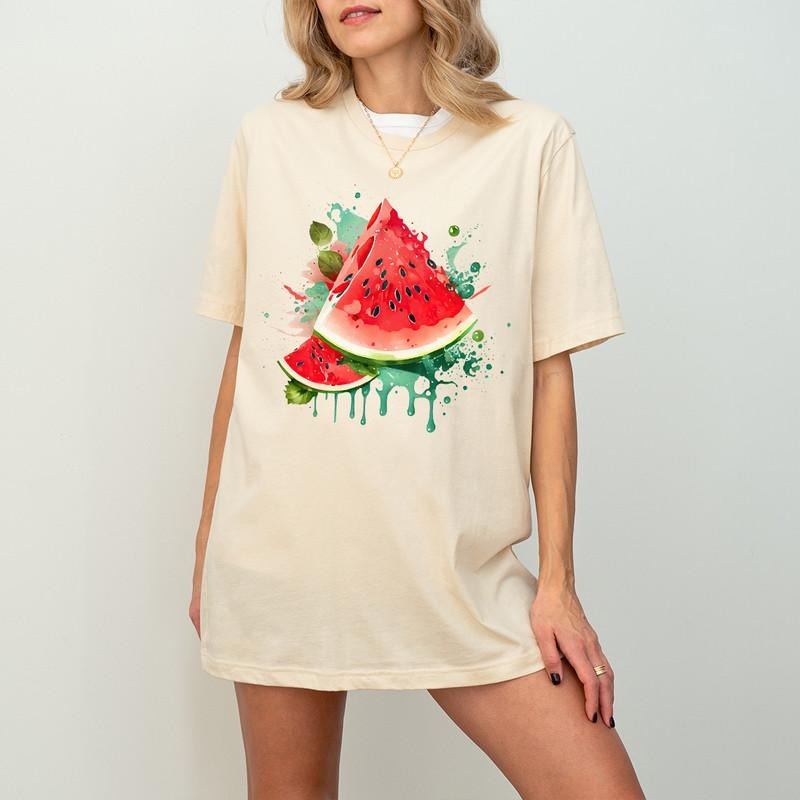 Summer Watermelon Shirt, Watermelon Drinks Shirt, Fresh Summer Shirt, Summer Food Shirt, Watermelon Lover Gift, Summer Drink Tee