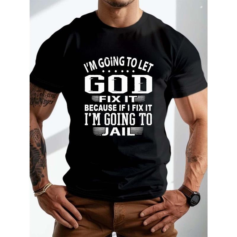 Sweat-wicking Men's god T-Shirt for Freedom of Movement Made in USA