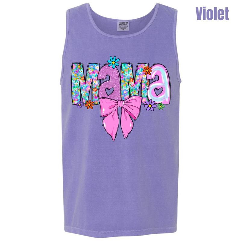 Tank Top - Cutie Colors Mama Comfort Colors Tank Top 'NLB'