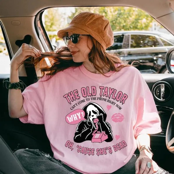 The Old Taylor Can't Come to the Phone Right Now Halloween Tshirt Ghost Face Shirt, No You Hang Up Halloween Shirt, Halloween Era Shirt