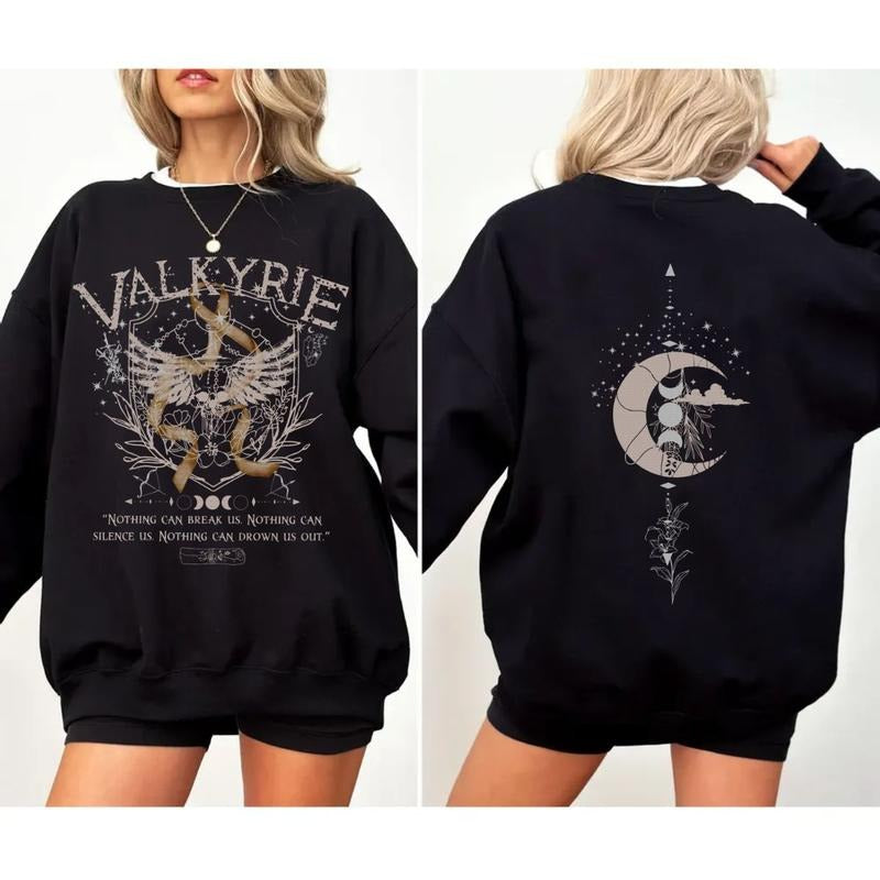 Valkyrie Shirt, Acotar Tee, Nesta Archeron, Velaris Shirt, Sarah J Maas Merch, Valkyrie Shirt, Lady Death, Nessian Apparel Unisex Sweater Pullover Tee