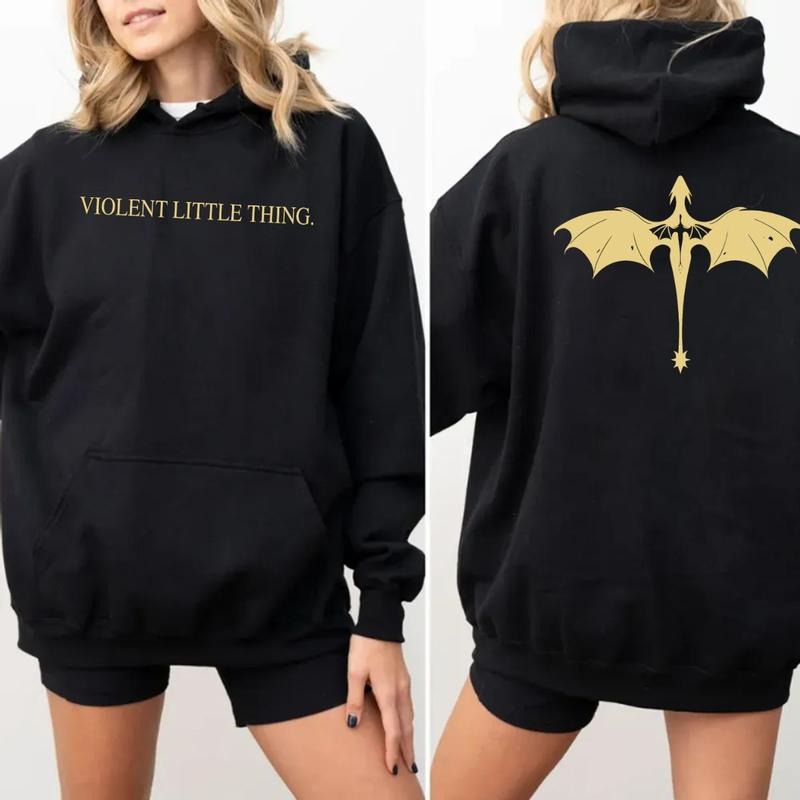 Violent Little Thing Sweatshirt Unisex Fourth Wing Basgiath War Collage Dark Academia, Xaden Riorson Sweater, Iron Flame, Unisex Sweater Pullover Teestyle{n002}2