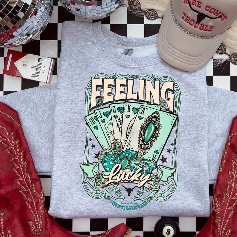 Western Feeling Lucky DTF Transfers - THIS IS NOT A SHIRT