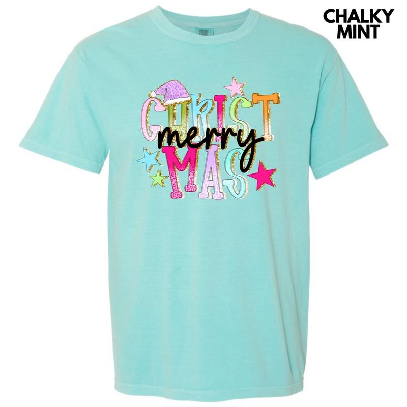 Y2K Merry Christmas Comfort Colors T-Shirt 'NLB'
