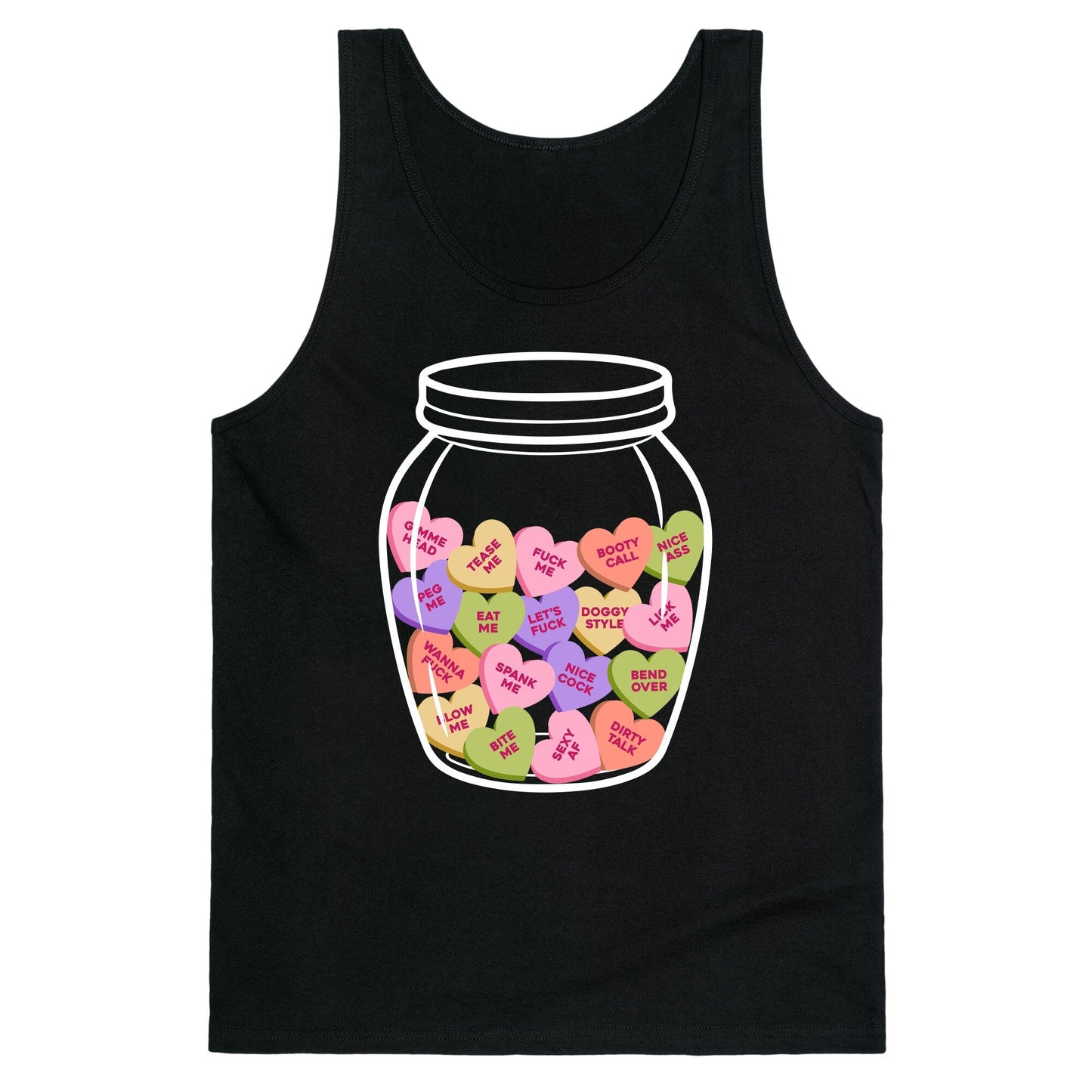 Candy Hearts NSFW Tank Top