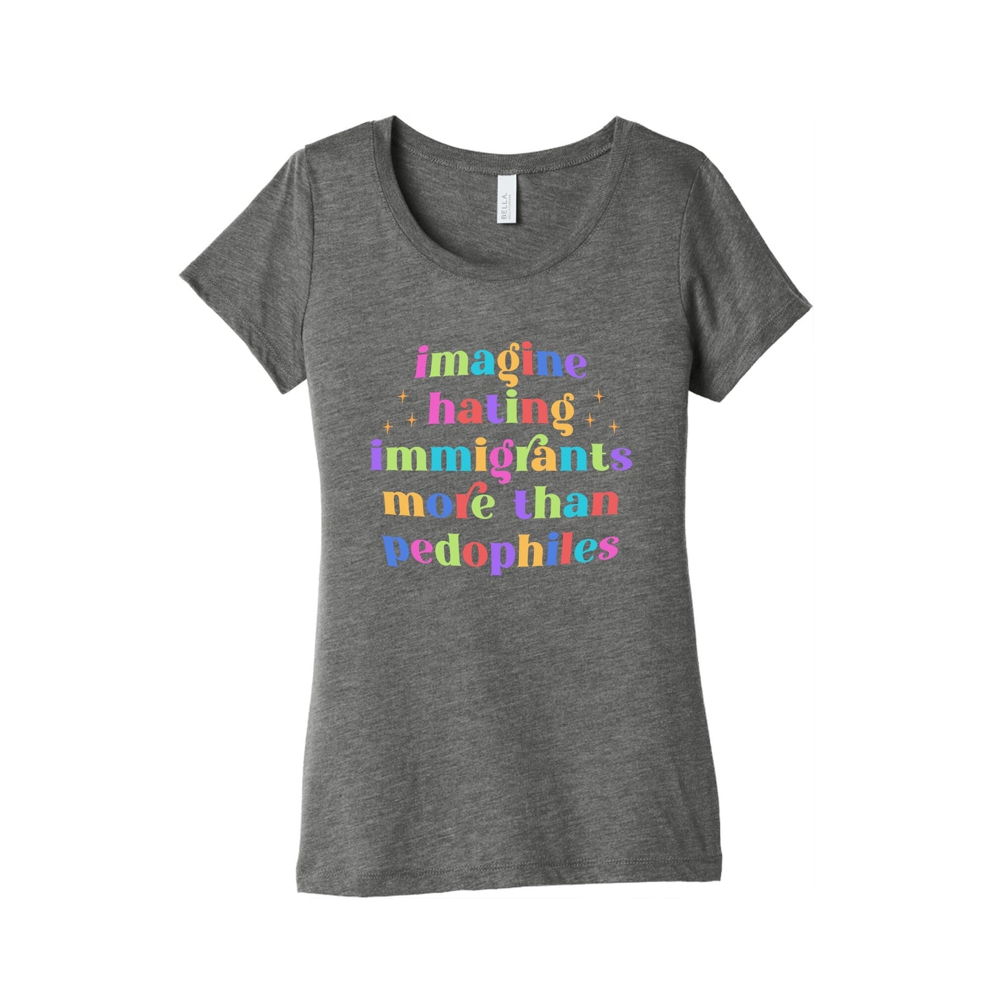 Imagine Hating Immigrants Womens Triblend Tee