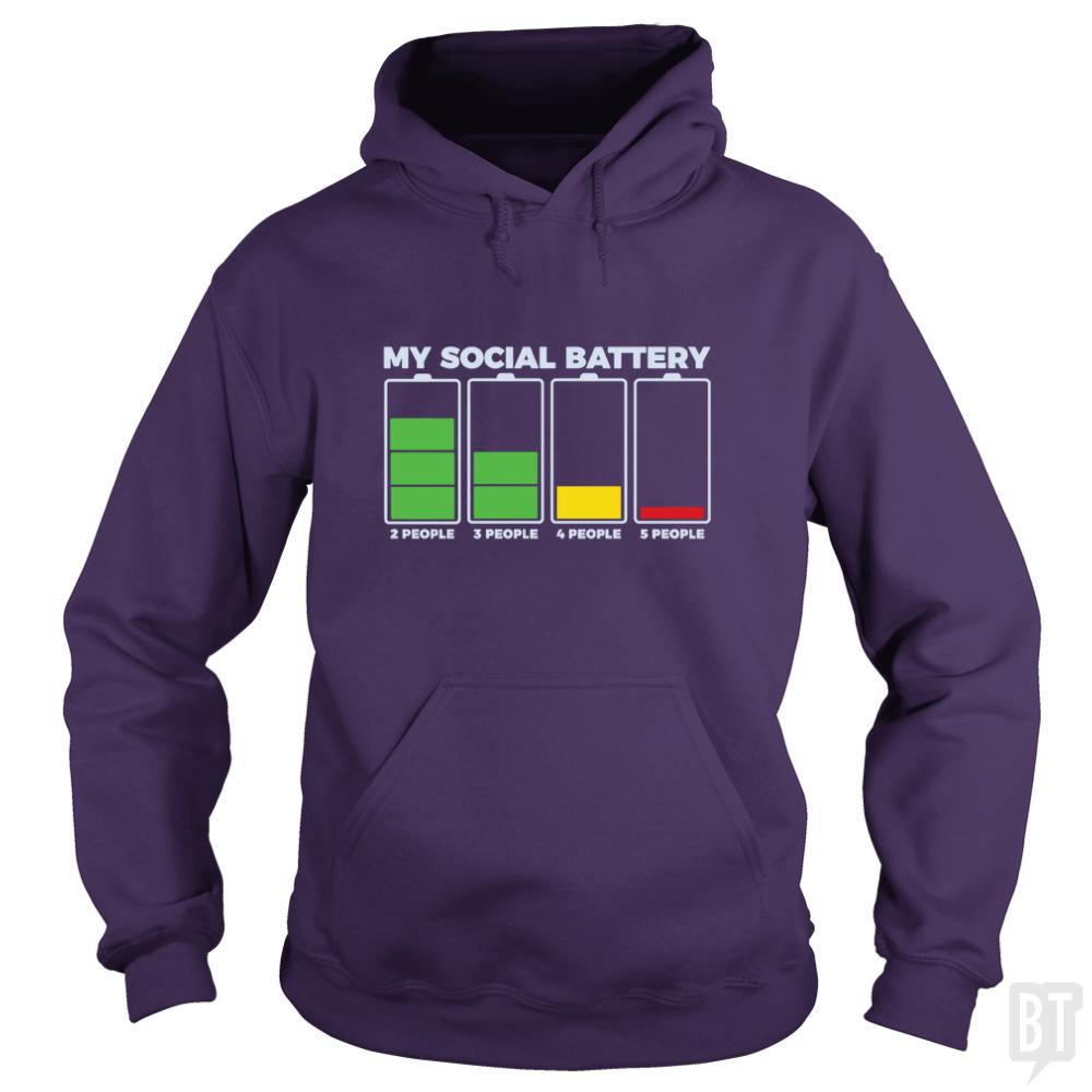 Introvert My Social Battery Hoodie