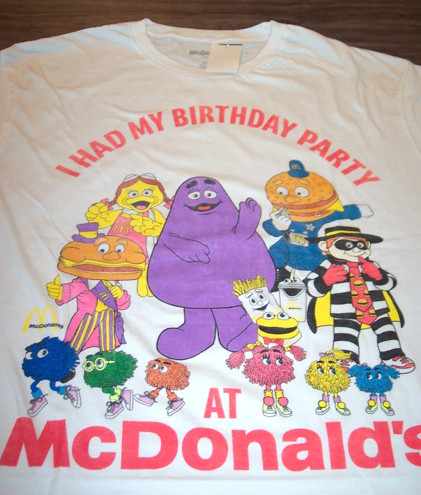 Vintage Style McDonald's T-Shirt Mens XL NEW w/ TAG GRIMACE Fry Guys Birdie
