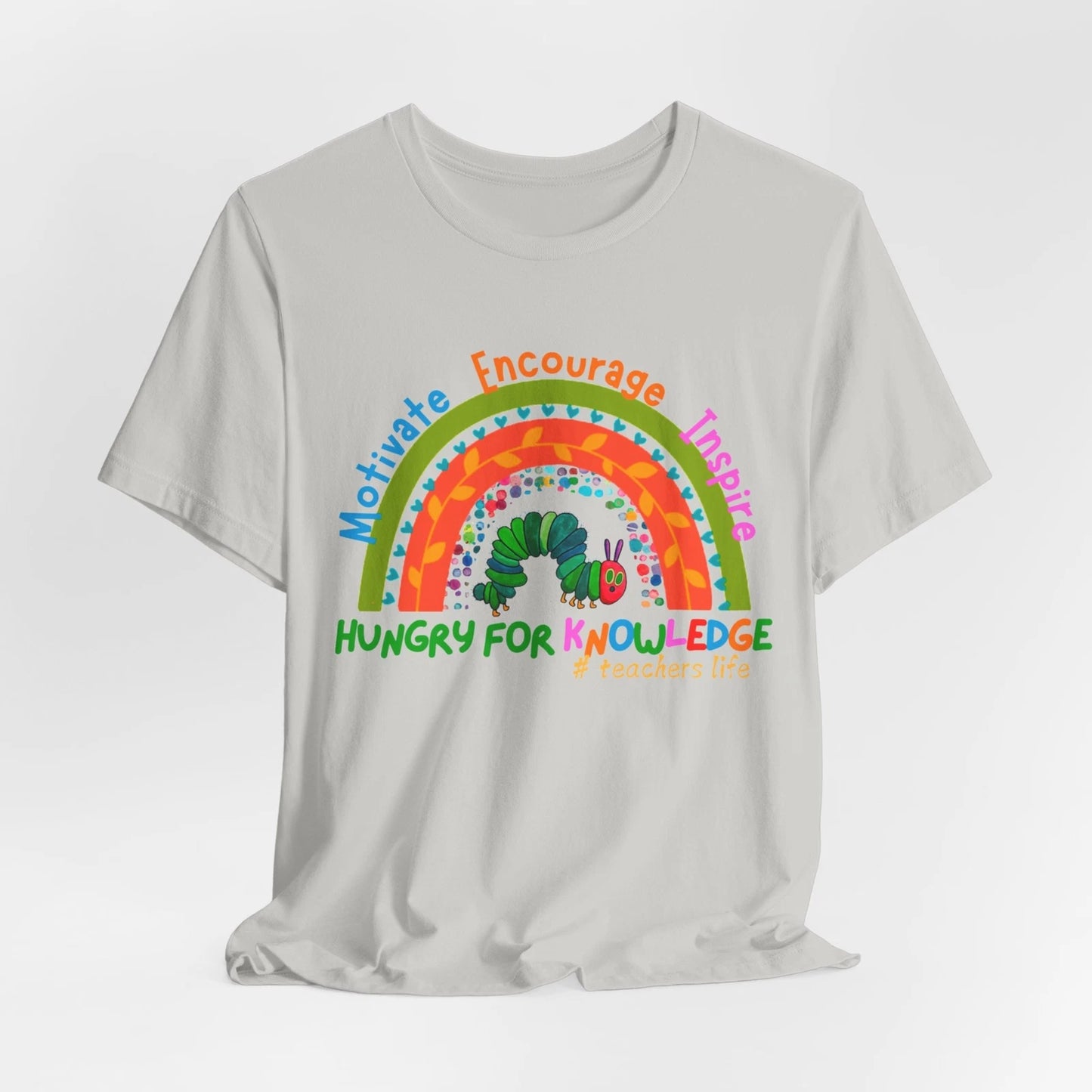 Boho Rainbow Teacher's T-Shirt, Bella Canvas, Sizes S - 3XL, 10 Colour choices