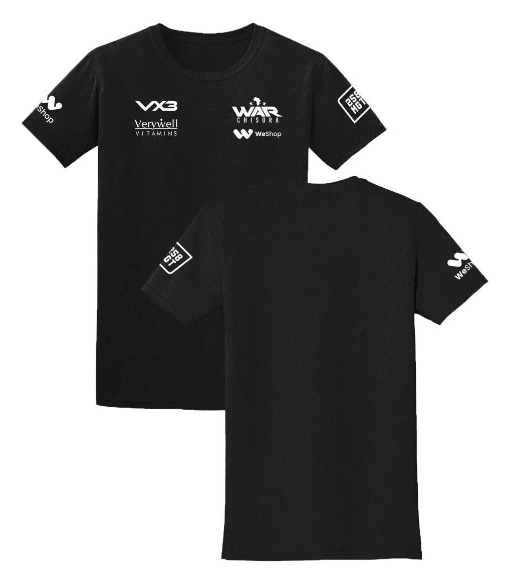 Derek Chisora Black Boxing T-Shirt White Print