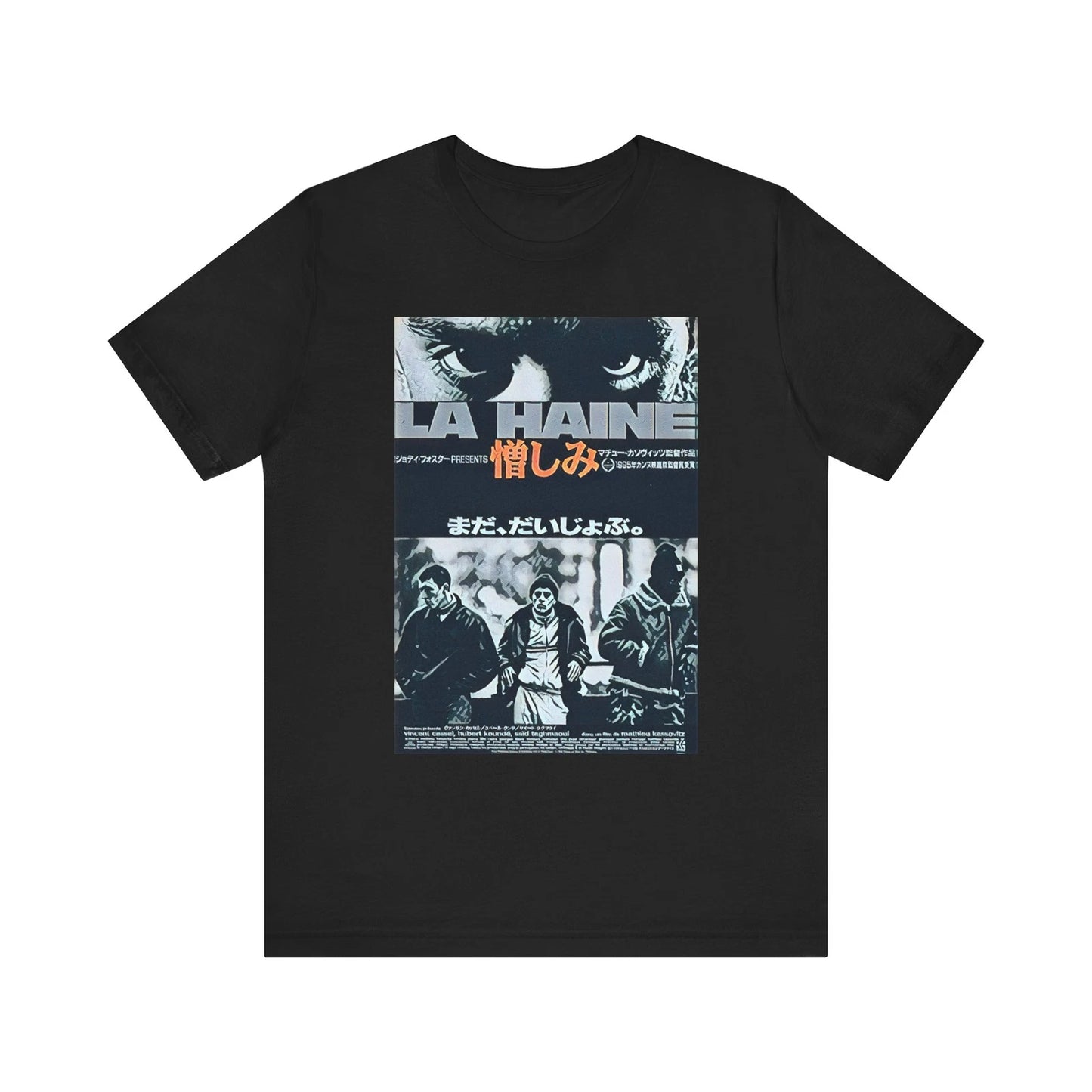 La Haine Graphic Print Movie Art Crewneck Unisex Jersey Short Sleeve Tee Shirt