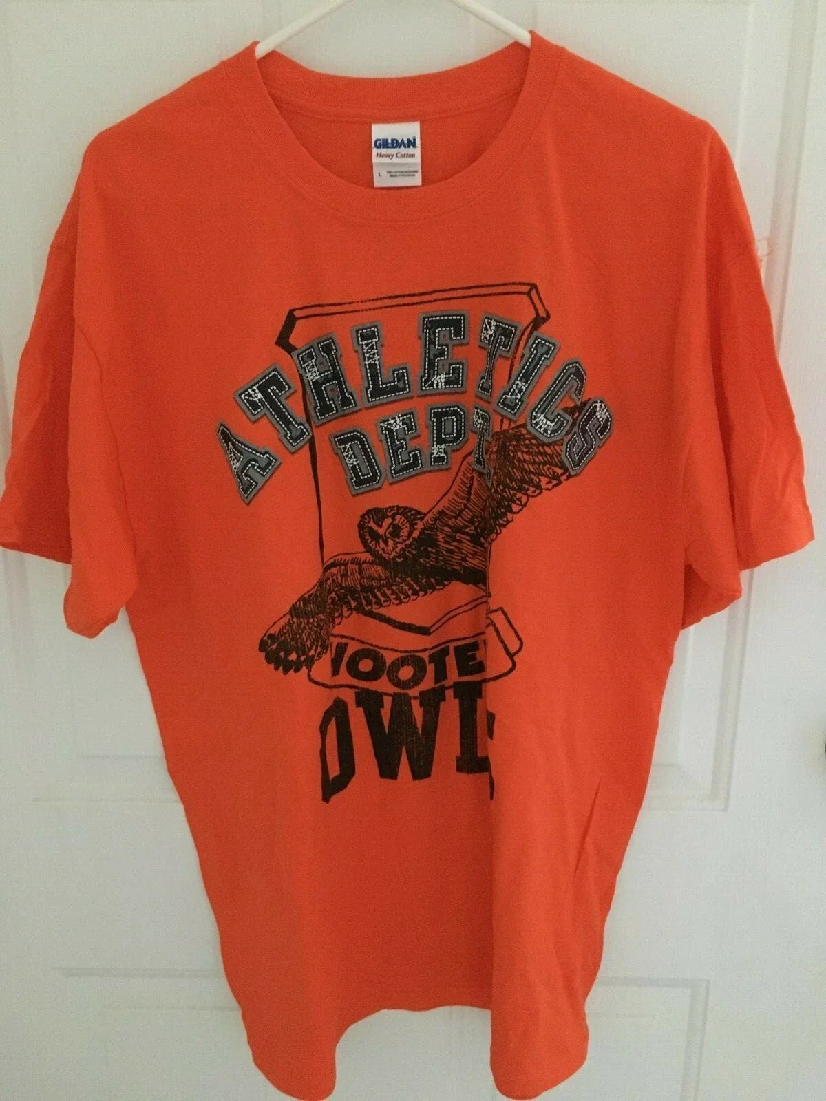 NEW MENS HOOTERS OWL 100% SOFT HEAVY COTTON BRIGHT ORANGE T-SHIRT STRETCHY XL