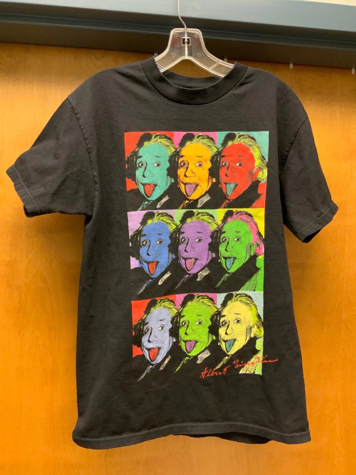 ALBERT EINSTEIN Pop Art T-shirt, Andy Warhol-style Images, Size M HARD TO FIND